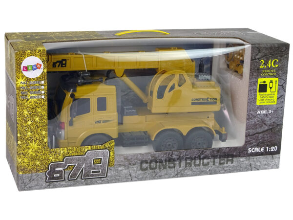 Remote Controlled Truck 1:20 Lift Crane Pilot 2.4G Sound Lights - Image 8