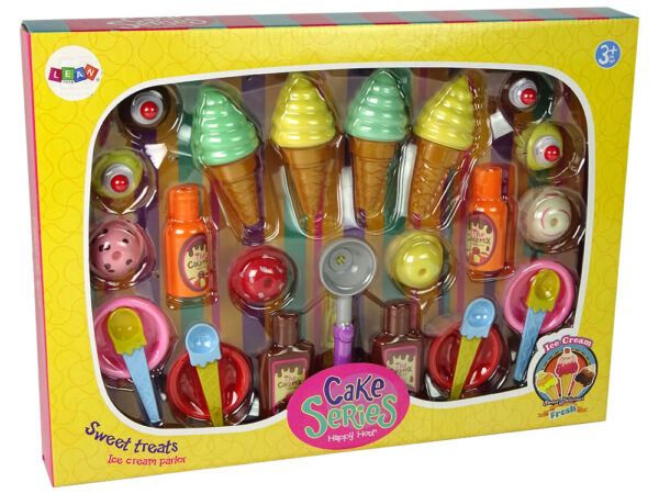 Sweet Treats Set Ice Cream Cupcakes Sauces Spoons - Image 3