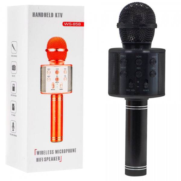 Karaoke Microphone With Speaker Black