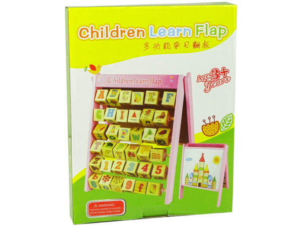 Wooden Educational Whiteboard 2in1 Magnets Blocks Letters Pictures Alphabet - Image 6