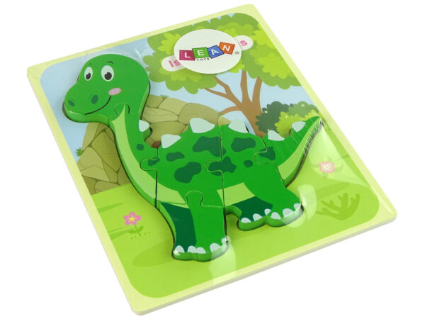 Wooden Isanosaurus Green Dinosaur Puzzle - Image 2