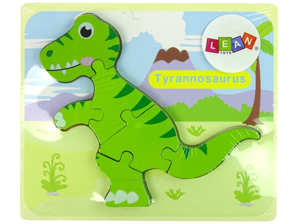 Wooden Isanosaurus Green Dinosaur Puzzle - Image 4