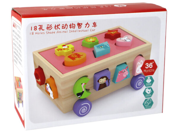 Wooden Sorter on Wheels Educational Shapes Geometric Figures - Image 6