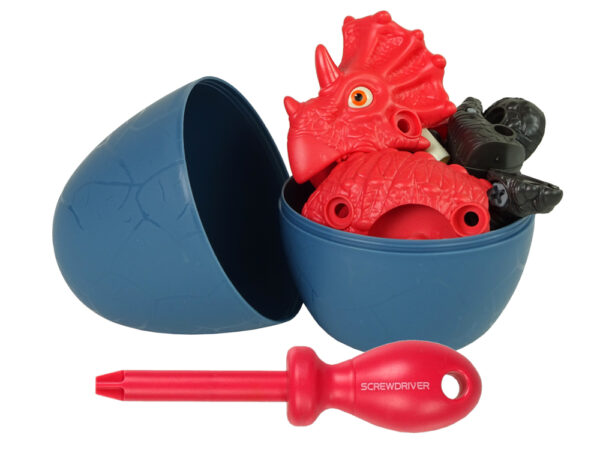 Set Dinosaur Triceratops with Egg DIY Screwdriver - Image 4