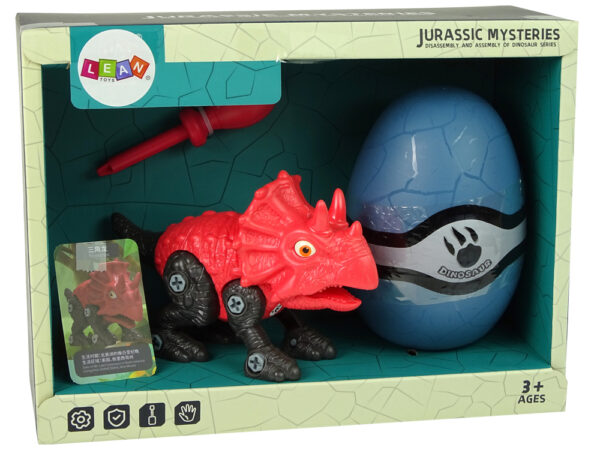 Set Dinosaur Triceratops with Egg DIY Screwdriver - Image 5