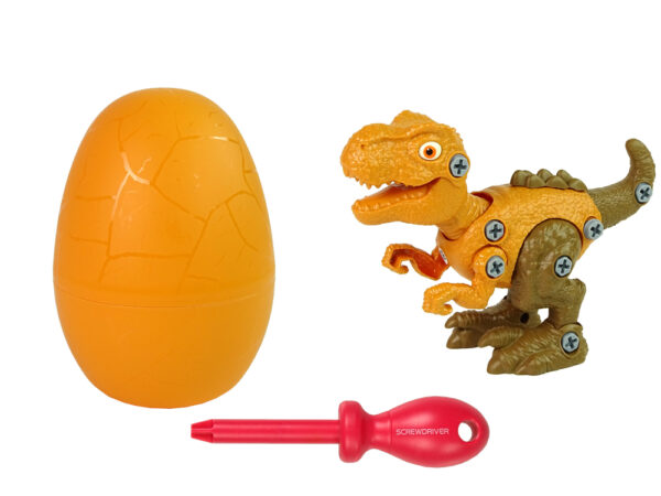 Dinosaur Tyrannosaurus Rex set with Egg DIY Screwdriver Orange - Image 4