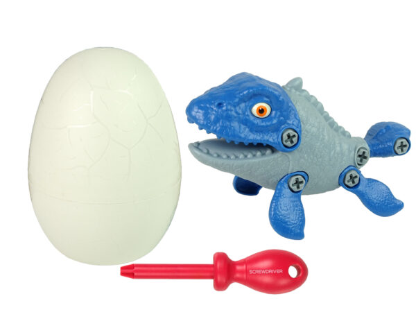 Set Dinosaur Mosasaur with Egg DIY Screwdriver Blue - Image 5