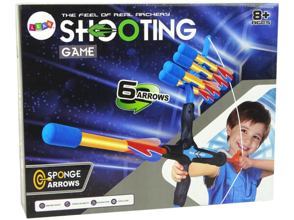 Longbow 6-shot Sport Bow for children Blue and Black - Image 4