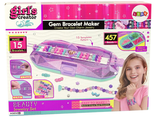 Bracelet Making Set Coloured Beads Container Creator - Image 2