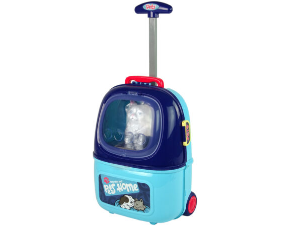 Cat Beauty Salon Set Pet in a Suitcase Backpack Blue - Image 4