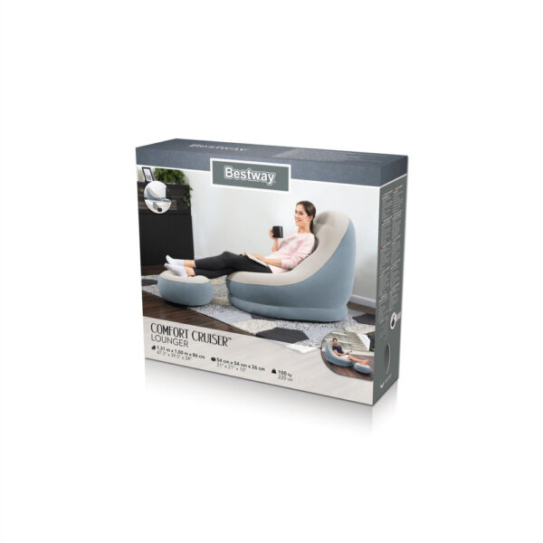 Bestway 75053 inflatable armchair with footrest 122 x 94 x 81 cm - Image 11