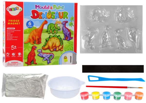 DIY Painting Kit Dinosaurs Plaster Magnets