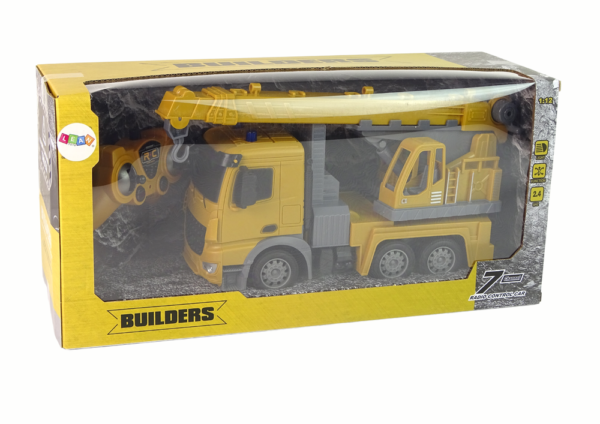 Kamion s dizalicom na daljinsko upravljanje Crane Construction 2.4G R/C 1:12 - žuti - Image 7