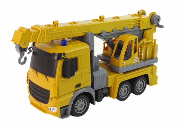 Kamion s dizalicom na daljinsko upravljanje Crane Construction 2.4G R/C 1:12 - žuti - Image 2