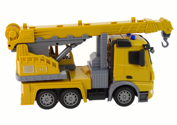 Kamion s dizalicom na daljinsko upravljanje Crane Construction 2.4G R/C 1:12 - žuti - Image 3