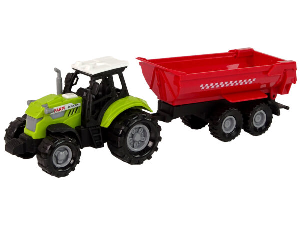 Green Tractor with Trailer - Image 2