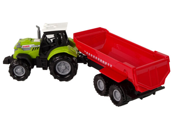 Green Tractor with Trailer - Image 3