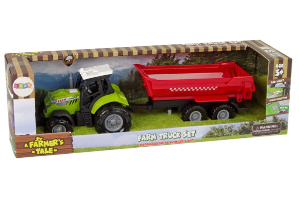 Green Tractor with Trailer - Image 5