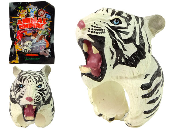 Hand Ring Educational Animals Tiger White