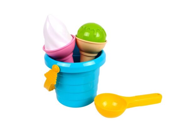 Ice Cream Sand Set Blue Bucket Spoon 5736