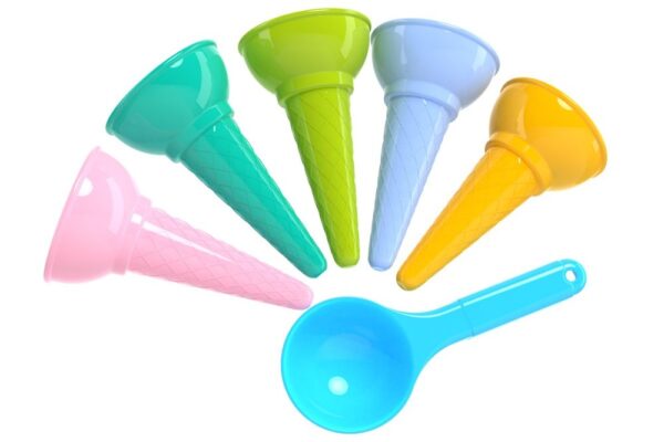 Set of Colorful Ice Cream Cone Sand Molds 6221 - Image 3