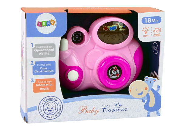 Interactive Photo Camera For your baby Melodies of light and sounds COLOUR PINK - Image 3