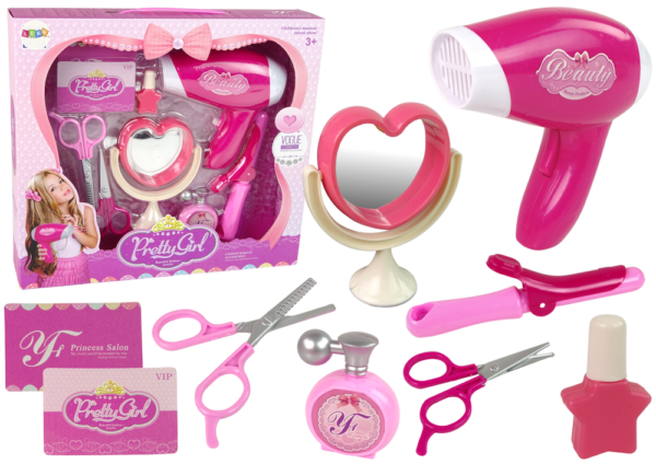 Beauty set for the little lady Hairdressing accessories + battery-operated hairdryer