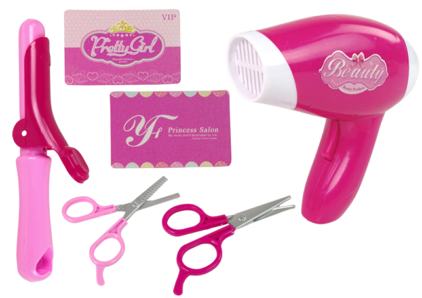 Beauty set for the little lady Hairdressing accessories + battery-operated hairdryer - Image 2