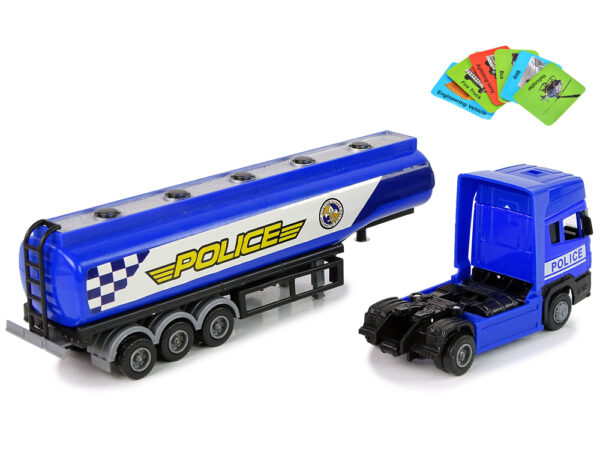 Blue Police Tank Truck 30 cm Long - Image 3