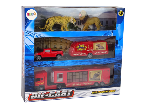 Circus Animals Vehicle Set The Circus Animals Truck + Car with Trailer - Image 4