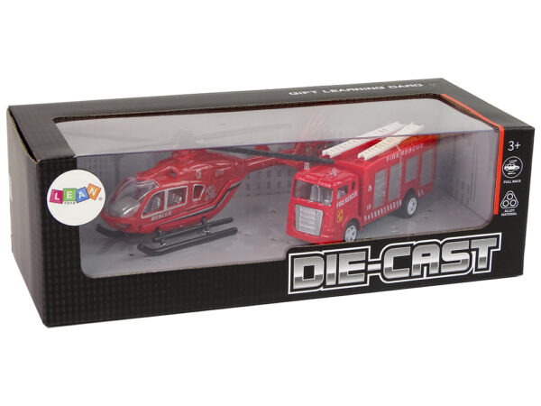 Fire Brigade Helicopter Pull Set Red - Image 3