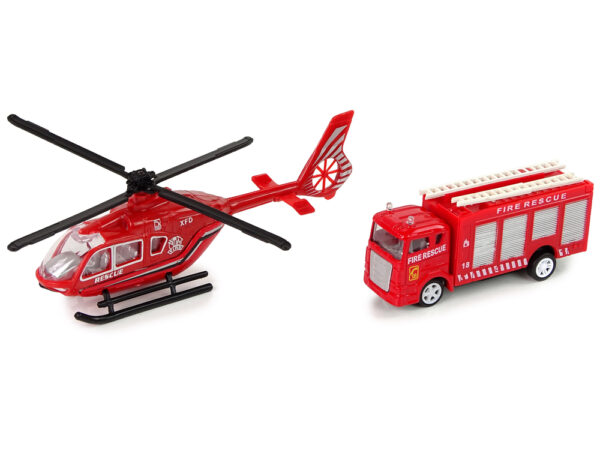 Fire Brigade Helicopter Pull Set Red - Image 2