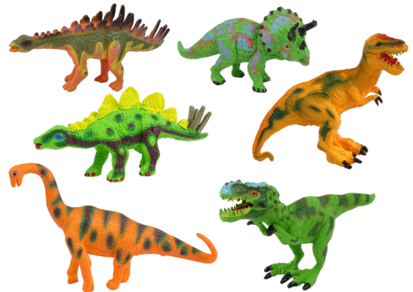 Set of Dinosaur Figures Models 6 Pieces Accessories - Image 2