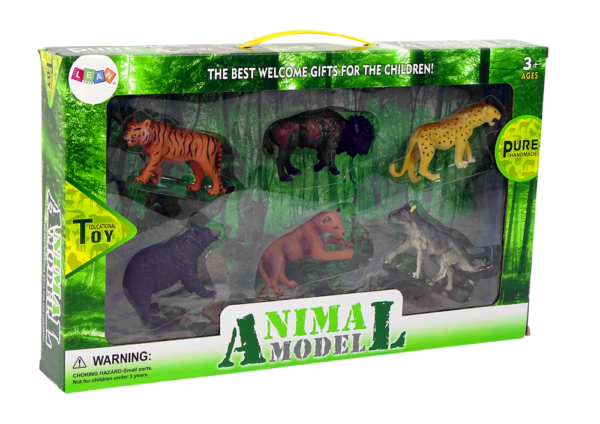 African Forest Animals Figure Set Bear Tiger - Image 2