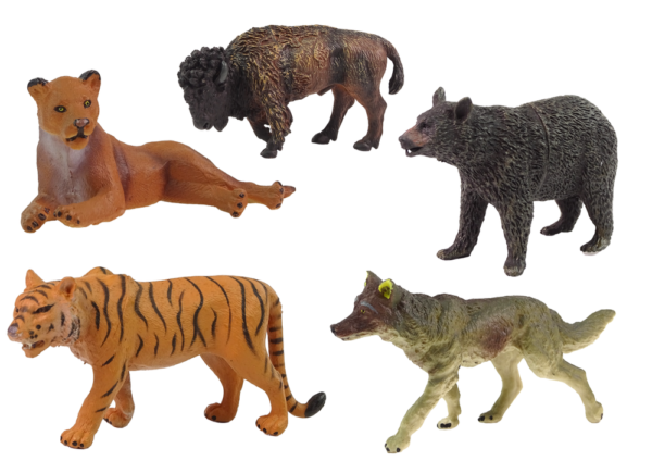 African Forest Animals Figure Set Bear Tiger - Image 3