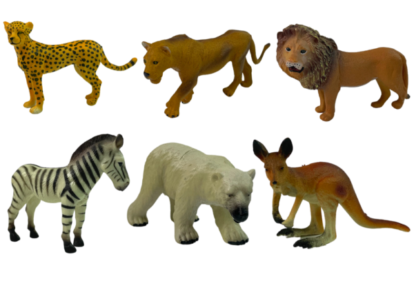 Africa Wildlife Figurine Set Kangaroo Zebra - Image 2