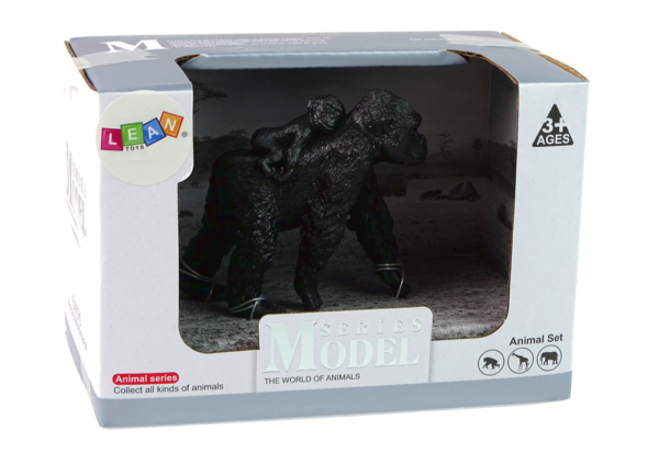 Set Gorilla Figurine with Baby Animals - Image 3