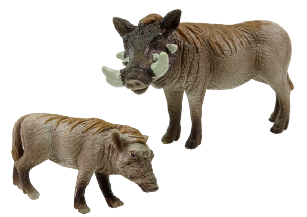 Set of 2 Figures African warthog with young  Animals of the World Series - Image 2