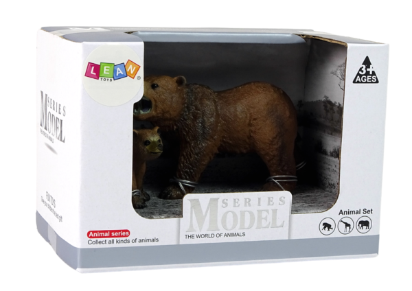 Set of 2 Figures Grizzly bear with cub - Image 3