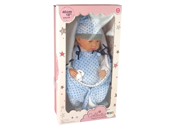 Baby Doll 46 cm Blue Dummy Star Blanket - Image 4