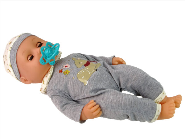 Baby Doll Pee Sounds Puppet Bottle Grey Pyjamas - Image 3