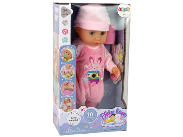 Baby Doll Pee Sounds Puppet Bottle Pink Pyjamas - Image 4