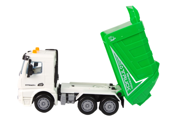 Rubbish Truck Set Road Signs Green Garbage Truck - Image 3