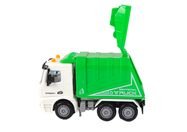 Rubbish Truck Set Road Signs Green Garbage Truck - Image 4