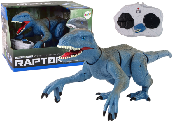 Remote-controlled Dinosaur Velociraptor Sound Roaring Blue