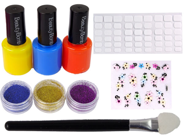 Large Nail Painting Set Nail Lacquers Stickers Separators - Image 3