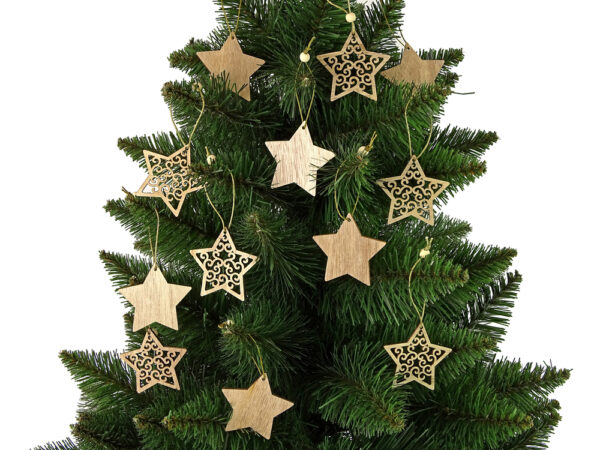 Christmas Wooden Star Bombs Christmas Tree Ornament