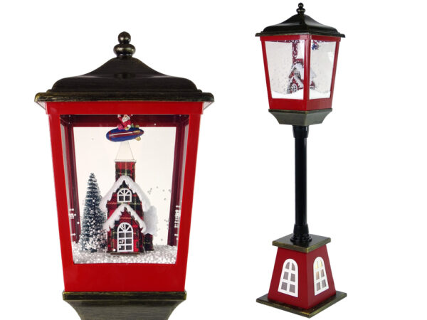 Christmas Decoration Lantern Snowflake Santa House 2in1 Carols Lights