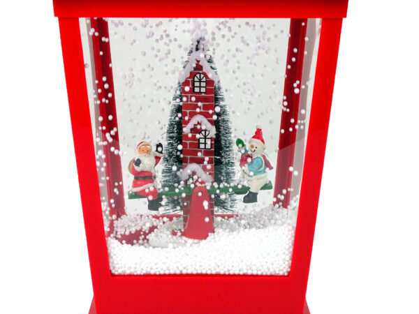 Christmas Lantern Snowflake Santa Red - Image 3