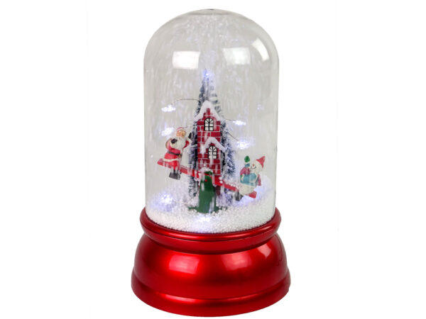 Christmas Dome Decoration Snow Santa Claus Red - Image 2